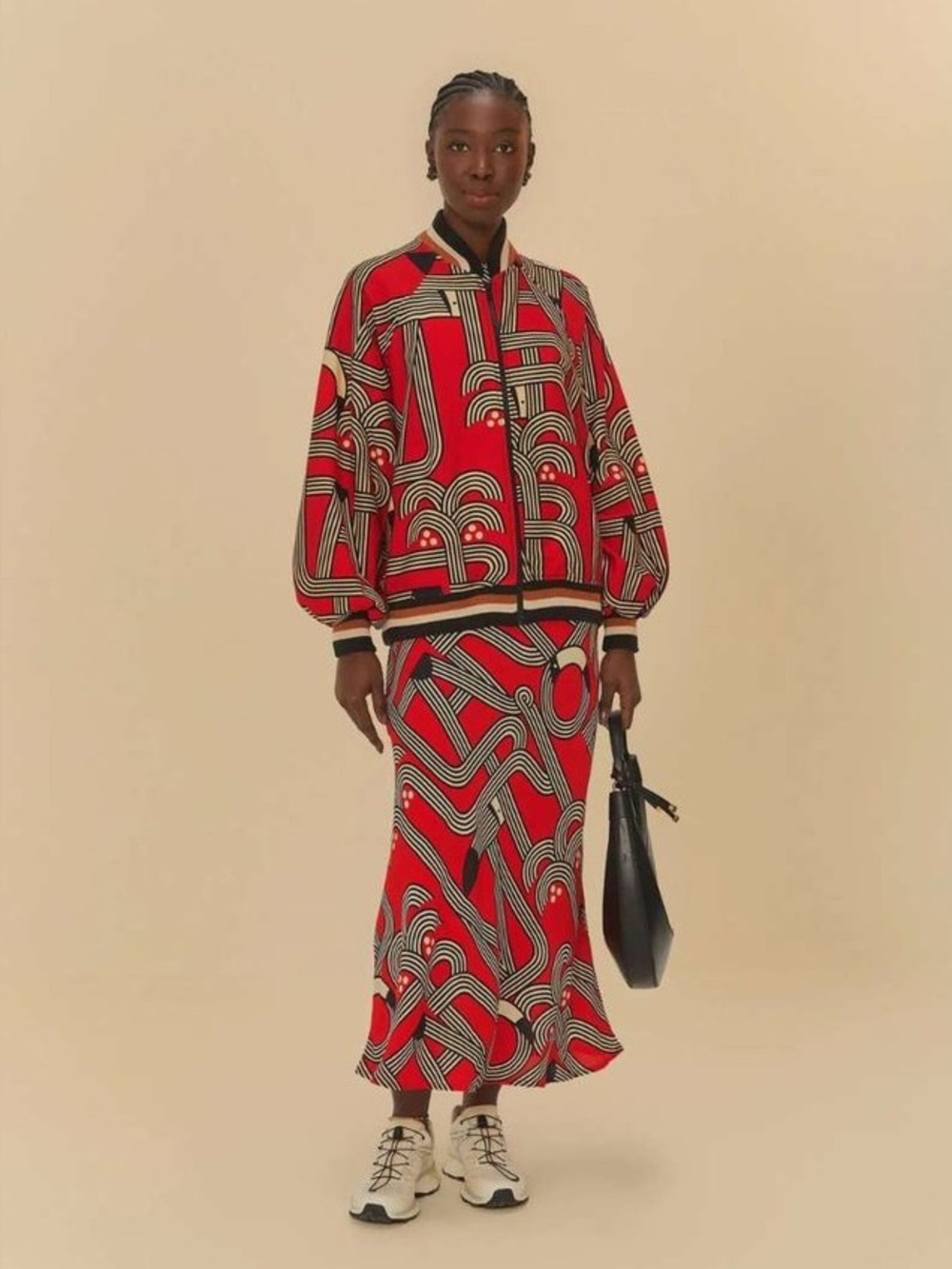 FARM RIO Bold Red graphics jacket/top